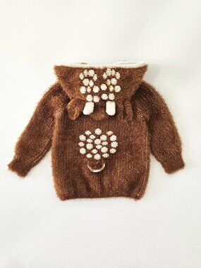 Knit Deer Fawn Sweater Cute Bambi Deer Costume Zip Hoodie - Ouef Styel 12-18 mos